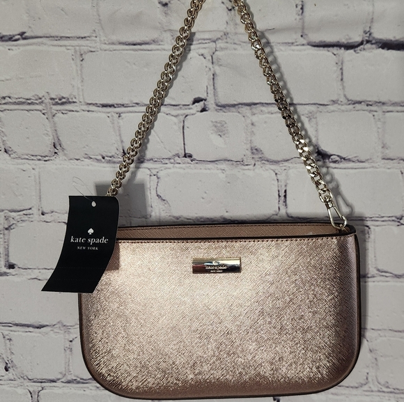 Kate Spade Women's Kenzie Limited Rose Gold Shimmer  Pochette Bag NWT - Picture 5 of 8